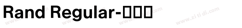 Rand Regular字体转换